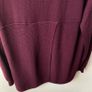 Ellen Tracy Burgundy 100% Merino Wool Draped Cowl Neck Sweater XL Image 8