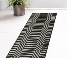 Laundry Runner Rug Non-slip 50x150cm Woven Runner Rug for Hallway Machine Washable (MULTIPLE COLOURS/SIZES)