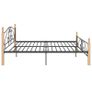 Bed Frame Black Metal 200x200 cm Image 5