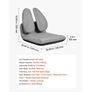 Floor Chair, 5 Adjustable Positions Folding Floor Gaming Chair with Ergonomic Back Support, Sturdy Metal Frame with Recycled Foam and Linen Fabric, Multifunctional for Reading, Relaxing, Gray Image 7
