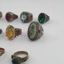Old World Jewellery Collection 15 Mixed Brass Statement Rings Image 7