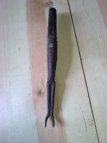 Unusual old Irish blacksmith made thatching fork