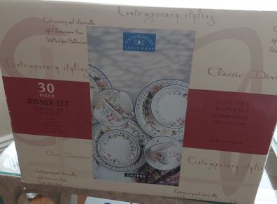 30 piece Staffordshire Dining Set..Boxed,Unused