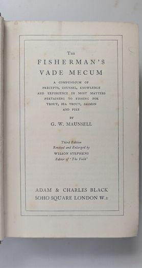 Fishing Book -  The Fisherman's Vade Mecum