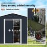 Metal Tool Shed with Sliding Doors and Ventilation Windows, 277 x 195 x 192 cm Image 8