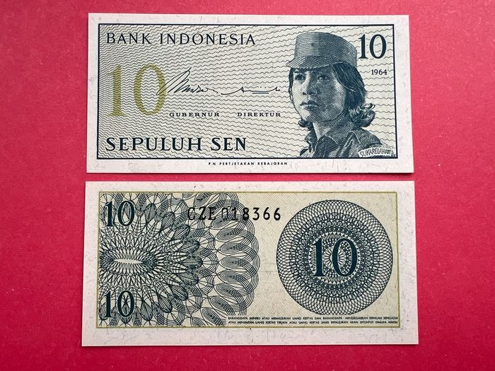 Indonesia  10 Sen  1964   ( uncirculated )
