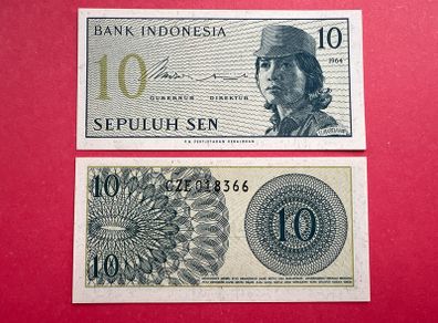 Indonesia  10 Sen  1964   ( uncirculated )