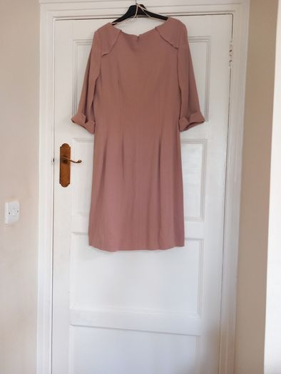 Hobbs Dusky Pink Wool Dress