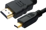 New Premium 1.5m Gold Plated HDMI Male A To Micro HDMI 1.4 Cable Lead #261