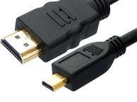 main image for ad New Premium 1.5m Gold Plated HDMI Male A To Micro HDMI 1.4 Cable Lead #261