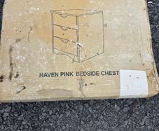 Hot Pink 3 Drawer Bedside Cabinet