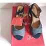 PieSanto Navy Blue Leather Suede Sandals EU35 UK2 Block Heel BNIB Spain  CAN POST Image 10