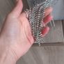 silver rhinestones fringe clutch Image 4