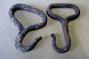 2 Irish blacksmith made lifting hooks