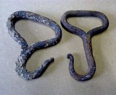 2 Irish blacksmith made lifting hooks