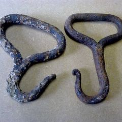 2 Irish blacksmith made lifting hooks