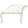 Garden Chaise Lounge 128 cm Metal Antique White Image 3