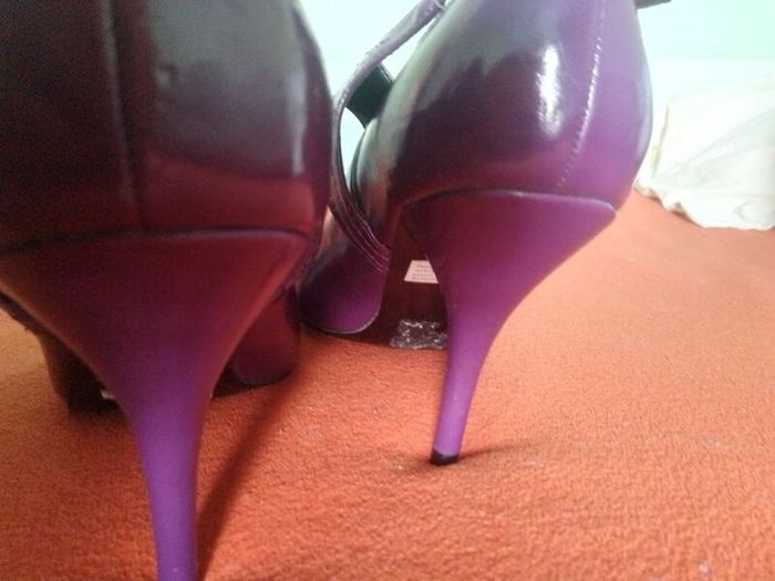 Purple high heels
