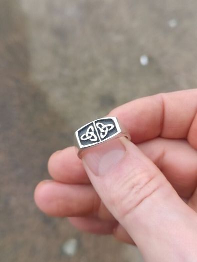 Heavy Celtic Knot Ring and Stuart Harper Brooch