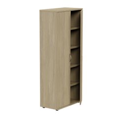 Lockable Bookcase H1850mm - 5 Levels - Urban Oak