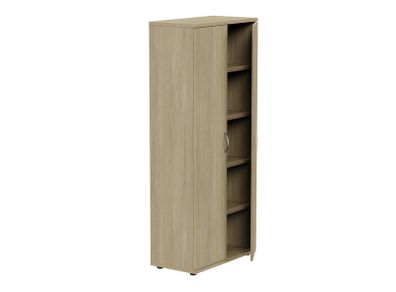 Lockable Bookcase H1850mm - 5 Levels - Urban Oak