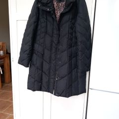 Jobis Black 3/4 Coat, Unused,Quilted Feather Filled  S 44 18