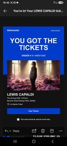 Lewis Capaldi Belfast x 4