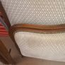 Antique French Oak and Upholstered Queen size bed  circa 1930s in Great condition Image 2