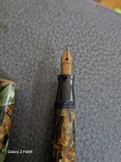 Waterman Vintage 1930 Celluloid Fountain Pen 94 Green 14K Gold Nib