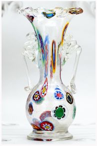 Debeaulieu Millefiori Art Glass Vase Paris