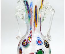 Debeaulieu Millefiori Art Glass Vase Paris