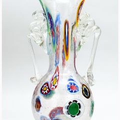 Debeaulieu Millefiori Art Glass Vase Paris