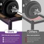 Home Gym Equipment Weight Rack, 3-Tier Storage Stand for Dumbbells & Kettlebells, Medicine Ball Holder, 272 kg Steel Organizer with Yoga Mat Basket, Hooks & Adjustable Feet, 60 by 40 cm Image 4