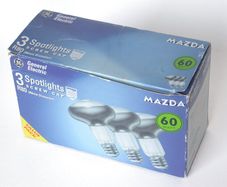 2 X General Electric Screw Cap Mazda 60W R80 Spotlights