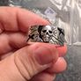Mens Silver Skull Ring Image 2