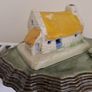 Vintage Shamrock Pottery leprechaun and cottage Image 7