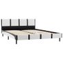 Bed Frame White and Black Faux Leather 120x190 cm Image 3