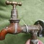 Vintage Brass Water Taps Image 5