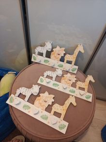 3 x jungle themed nursery hooks