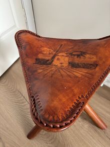 leather foot stool