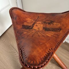 leather foot stool