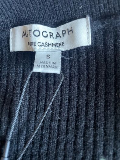 Cashmere sleeveless knitted top vest jumper black size 10 women BNWT