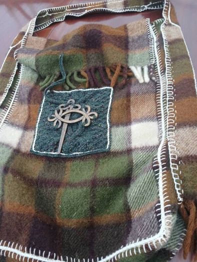 Celtic Tartin Wear Large Handcrafted Bag, with bespoke detail. Original .
