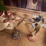 2 Handpainted Shabby Chic Metal Candleholders, AV Image 6