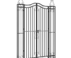 Garden Gate Black 121x8x180 cm Wrought Iron