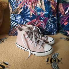pink leather converse
