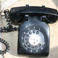 Antique 1940's Art Deco Monophone Telephone Black Bakelite Rotary Dial Phone