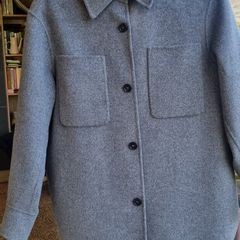 Arket 100% wool grey double faced jacket