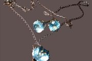 Pristine Vintage Hallmarked Silver/Topaz Trilogy