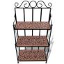 Plant Stand Plant Display Terracotta Colour Mosaic Pattern Image 2